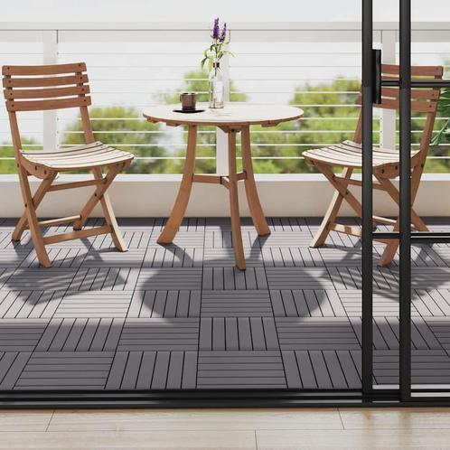 vidaXL Terrastegels 10 st 30x30 cm massief acaciahout, Doe-het-zelf en Verbouw, Vloerdelen en Plavuizen, Nieuw, Verzenden