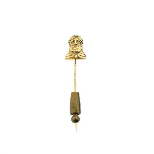 Gouden reversspeld, dasspeld | Arabier (vintage, steekspeld), Sieraden, Tassen en Uiterlijk, Broches, Overige kleuren, Gebruikt