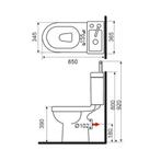 Toilet met Ingebouwde Fontein Keramiek Wit (incl kraan en, Doe-het-zelf en Verbouw, Sanitair, Nieuw, Ophalen of Verzenden