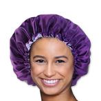 Paarse Satijnen Satijnen Slaapmuts / Haar bonnet van Satijn, Ophalen of Verzenden, Nieuw