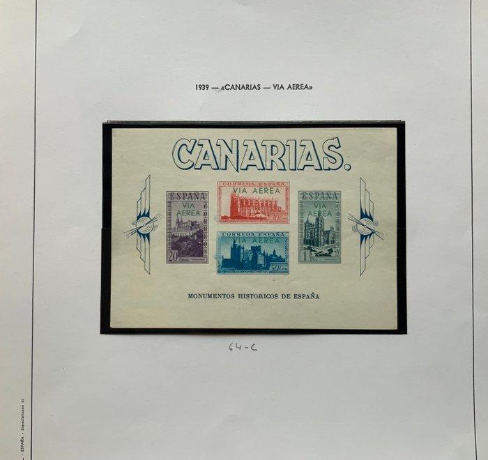 Spanje 1939 - Zeer zeldzaam Canarias Hb - groene habilitatie, Postzegels en Munten, Postzegels | Europa | Spanje