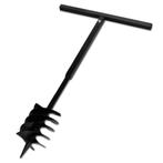 vidaXL Grondboor met handvat en schroefkop 180 mm (zwart), Verzenden, Nieuw