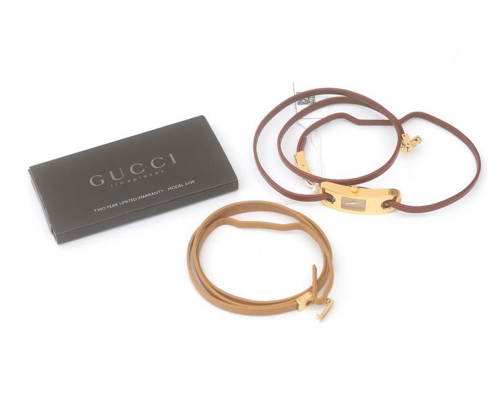 Een stalen Gucci damespolshorloge, Sieraden, Tassen en Uiterlijk, Overige Accessoires, Gebruikt
