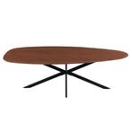 Mangohouten Eettafel Organisch Branwen 180x90 cm Walnoot, Huis en Inrichting, Tafels | Eettafels, Verzenden, Nieuw, Industriële meubels