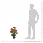 Kunst hortensia plant met pot 60 cm rood (Kunstgras-Planten), Nieuw, Verzenden