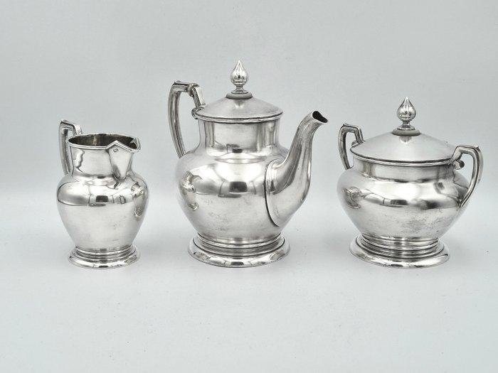 Mikhail Fyodorovich Sokolov - Koffieservies (3) - .875 (84, Antiek en Kunst, Antiek | Goud en Zilver