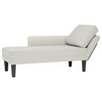 Chaise longue fluweel creme | Retourdeal 60% Korting, Huis en Inrichting, Overige materialen, Eenpersoons, Minder dan 75 cm, Nieuw