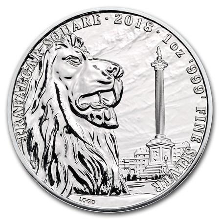 Britain Landmark - Trafalgar Square 1 oz 2018, Postzegels en Munten, Munten | Europa | Niet-Euromunten, Losse munt, Zilver, Verzenden