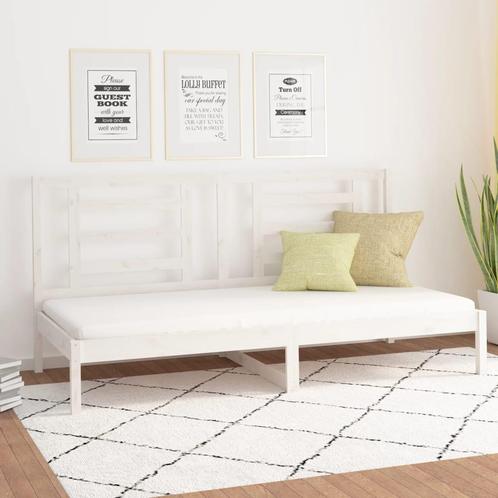 vidaXL Slaapbank zonder matras 90x200 cm massief grenenhout, Huis en Inrichting, Slaapkamer | Bedden, 90 cm, 200 cm, Wit, Eenpersoons