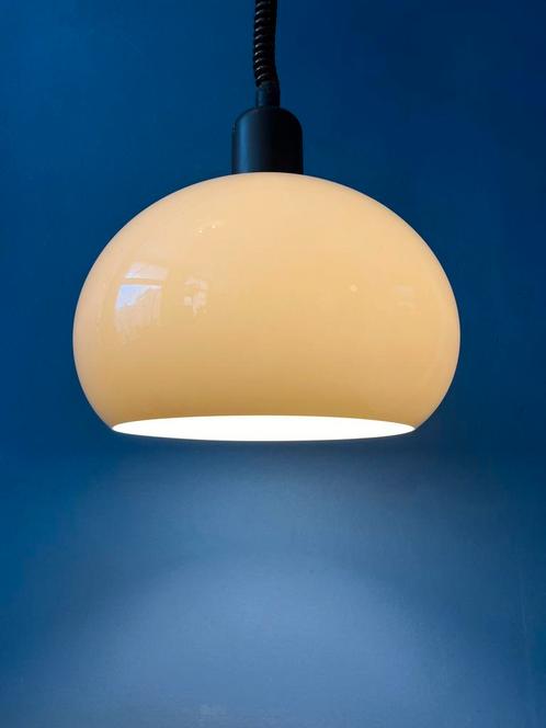 Vintage Beige Mushroom Acrylic Glass Pendant Lamp, Huis en Inrichting, Lampen | Hanglampen, Nieuw, Ophalen of Verzenden