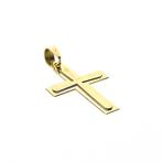 18 Krt. Gouden hanger van een kruis (religieus) (religieus), Sieraden, Tassen en Uiterlijk, Bedels, Ophalen of Verzenden, Gebruikt