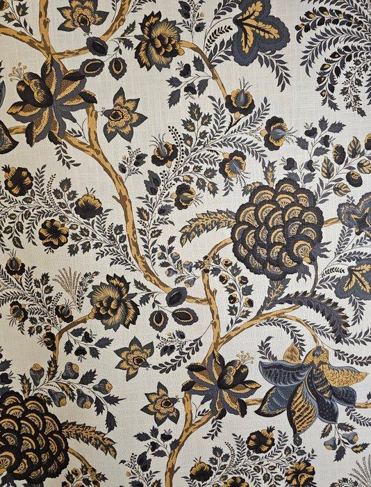 Bloemenweefsel Bohemian Paradise mid-century ontwerp,, Antiek en Kunst, Antiek | Kleden en Textiel