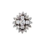 Witgouden vintage prinsessen ring met diamant 18 krt, Sieraden, Tassen en Uiterlijk, Ringen, Ophalen of Verzenden, Nieuw