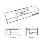 Wastafel Ideavit Solidbliss 140x40x20 cm Solid Surface 1, Ophalen of Verzenden, Nieuw