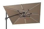 Challenger T2 glow zweefparasol 300x300 cm taupe met 90KG, Ophalen of Verzenden, Nieuw