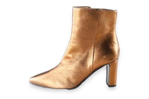 Lina Locchi Enkellaarzen in maat 38 Brons | 10% extra, Kleding | Dames, Schoenen, Overige kleuren, Zo goed als nieuw, Lage of Enkellaarzen