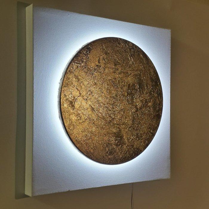 Bruno Bani (1964) - Eclisse totale Foglia oro, Antiek en Kunst, Kunst | Schilderijen | Modern