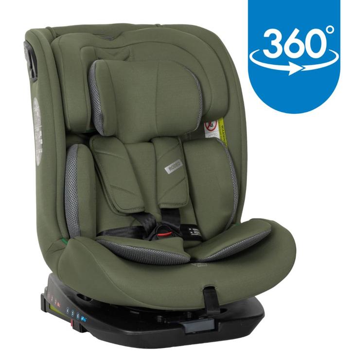 Lorelli Rodeo Green & Grey 40-150 cm 360° i-Size Autostoel, Kinderen en Baby's, Autostoeltjes, Nieuw, Isofix, 15 t/m 36 kg, Verzenden