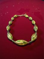glas - Halsketting - Ketting in glas en goud 24kt, Antiek en Kunst