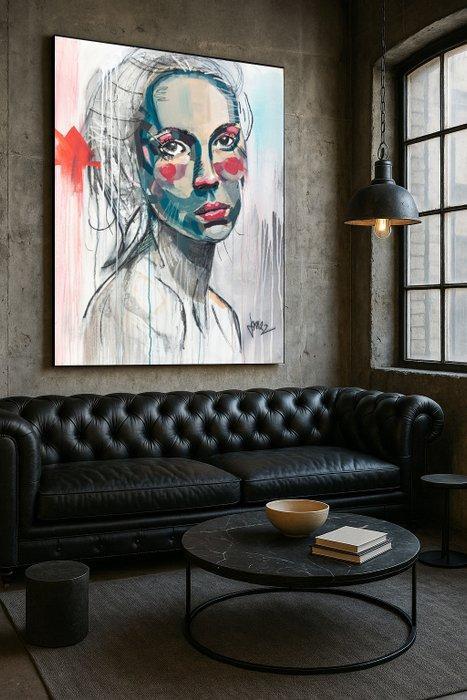 Daniel Jonez - Through the window - NO Reserve - XL, Antiek en Kunst, Kunst | Schilderijen | Modern