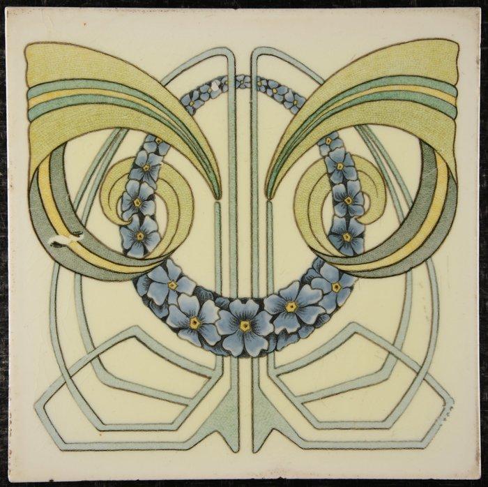 Jugendstil Tegel - Aktien-Gesellschaft Norddeutsche, Antiek en Kunst, Antiek | Glas en Kristal