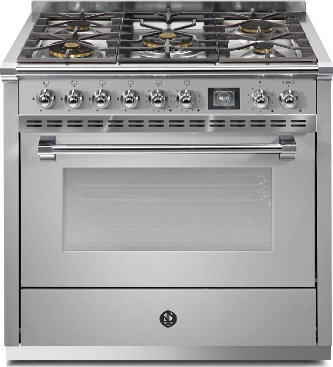 Steel AQ9S-4M Ascot gasfornuis - combi-stoomoven - met 6 kW, Witgoed en Apparatuur, Fornuizen, 60 cm of meer, Vrijstaand, 5 kookzones of meer