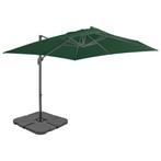vidaXL Parasol met draagbare voet groen, Verzenden, Nieuw