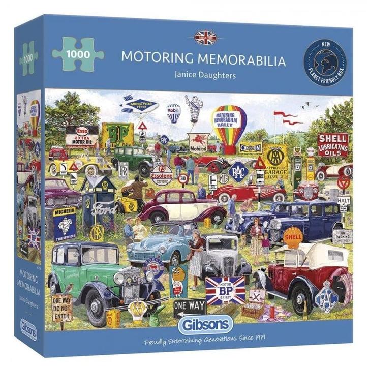 Motoring Memorabilia Puzzel (1000 stukjes) | Gibsons -, Hobby en Vrije tijd, Denksport en Puzzels, Nieuw, Verzenden