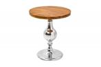 Design bijzettafel EXTRAVAGANCIA 50cm massief mangohout, Ophalen of Verzenden, Nieuw