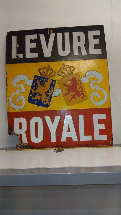 LEVURE ROYALE - Emaille bord - Emaille, Metaal, Antiek en Kunst, Antiek | Wandborden en Tegels