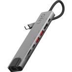 Linq byELEMENTS Pro Multiport Hub 8 in 1 USB C - Grijs, Ophalen of Verzenden, Zo goed als nieuw
