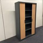 Roldeurkast 4 legborden met sleutel,   198x120x43 cm,