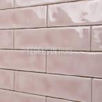 Wandtegel handvorm rose roze 5x25 wandtegel tegeloutlet, Nieuw, Ophalen of Verzenden, 10 m² of meer, Wandtegels