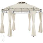 Tuinpaviljoen Siana Ø 3.5m - crème, Tuin en Terras, Verzenden, Nieuw