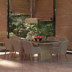 vidaXL 9-delige Tuinset poly rattan bruin, Nieuw, 8 zitplaatsen, Tuinset, Verzenden