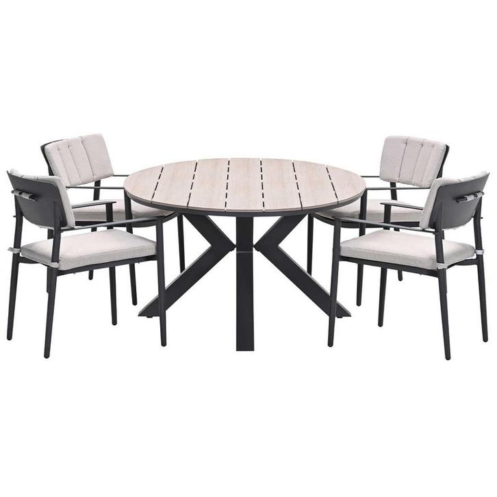 Garden Impressions Dane tuinset 5-delig - Tulli tuintafel, Tuin en Terras, Tuinsets en Loungesets, Verzenden