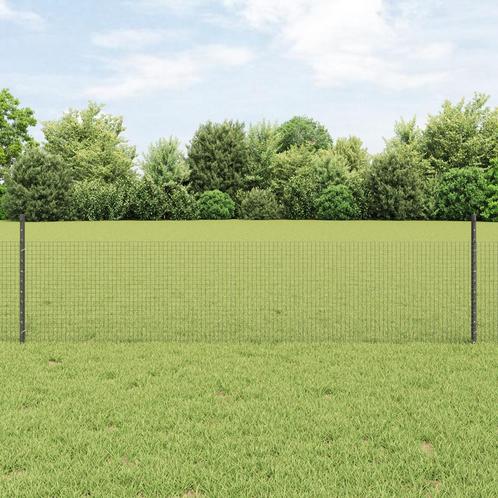 vidaXL Gelast Draadafsluiting met 22 U Palen Grijs 0.5x50 m, Tuin en Terras, Palen, Balken en Planken, Nieuw, Verzenden