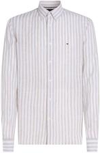 Tommy Hilfiger Overhemd Linnen streep Beige maat M Heren, Verzenden, Nieuw, Beige, Tommy Hilfiger