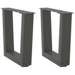 vidaXL Eettafelpoten 2 st V-vormig 30x(30-31,3) cm staal, Verzenden, Nieuw