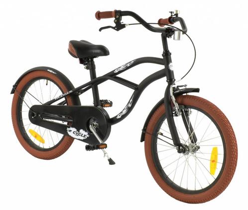 2Cycle Cruiser - Mat-Zwart - Jongensfiets 5 tot 7 jaar, Fietsen en Brommers, Fietsen | Jongens, 18 inch, Nieuw, Verzenden
