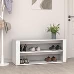 vidaXL Schoenenrek 100x35x45 cm bewerkt hout wit, Huis en Inrichting, Kasten | Schoenenrekken, Verzenden, Nieuw