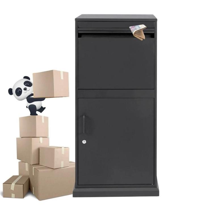 Mega Pakketbrievenbus – XXXL PakketPanda Multibox Zwart, Tuin en Terras, Brievenbussen, Nieuw, Rvs, Verzenden