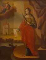 Europese school (XIX) - Santa Barbara, Antiek en Kunst