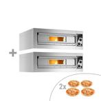GGM Gastro | (2 stuks) Elektrische pizzaoven - 4+4x 33cm - |, Verzenden, Nieuw, GGM Gastro