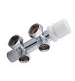 Thermostatisch onderblok 3/4, haaks-links, chroom, Ophalen of Verzenden, Nieuw, Radiator, Hoog rendement (Hr)