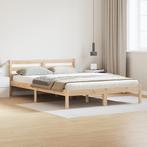 vidaXL Bedframe met hoofdbord massief grenenhout 160x220 cm, Huis en Inrichting, Slaapkamer | Bedden, Verzenden, Nieuw, Bruin