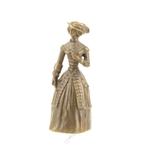 BRONZEN TAFELBEL LADY  H X B: 13,8 X 5,5 CM., Huis en Inrichting, Complete inboedels, Verzenden