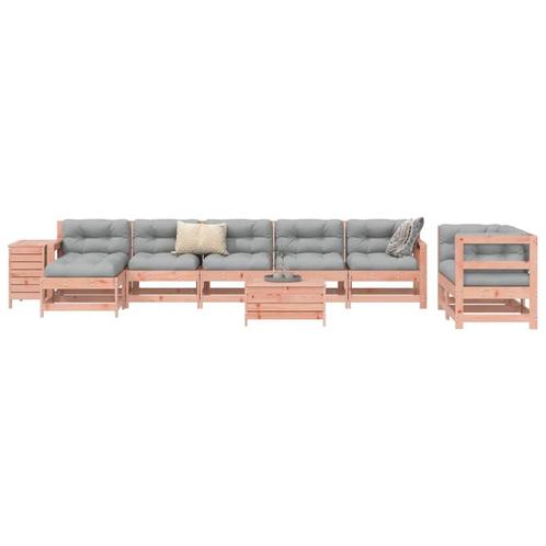 vidaXL 10-delige Loungeset massief douglas vurenhout, Tuin en Terras, Tuinsets en Loungesets, Loungeset, Nieuw, Verzenden