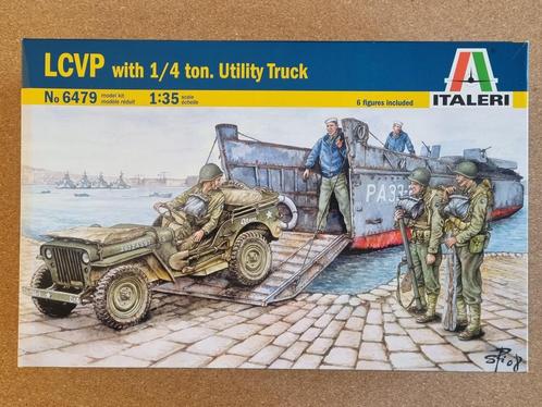 Italeri 6479 LCVP Landing Craft Vehicle Personnel with JEEP, Hobby en Vrije tijd, Modelbouw | Auto's en Voertuigen, Italeri, Verzenden