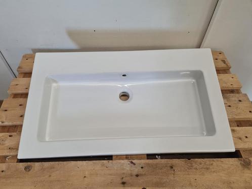 Wiesbaden Wastafel 81 x 46,5 cm wit keramiek zonder kraangat, Huis en Inrichting, Badkamer | Badkamermeubels, Nieuw, Ophalen of Verzenden